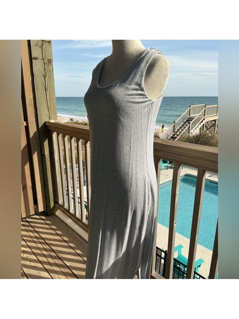 Soma Light Gray Midi Dress - Picture 4 of 10